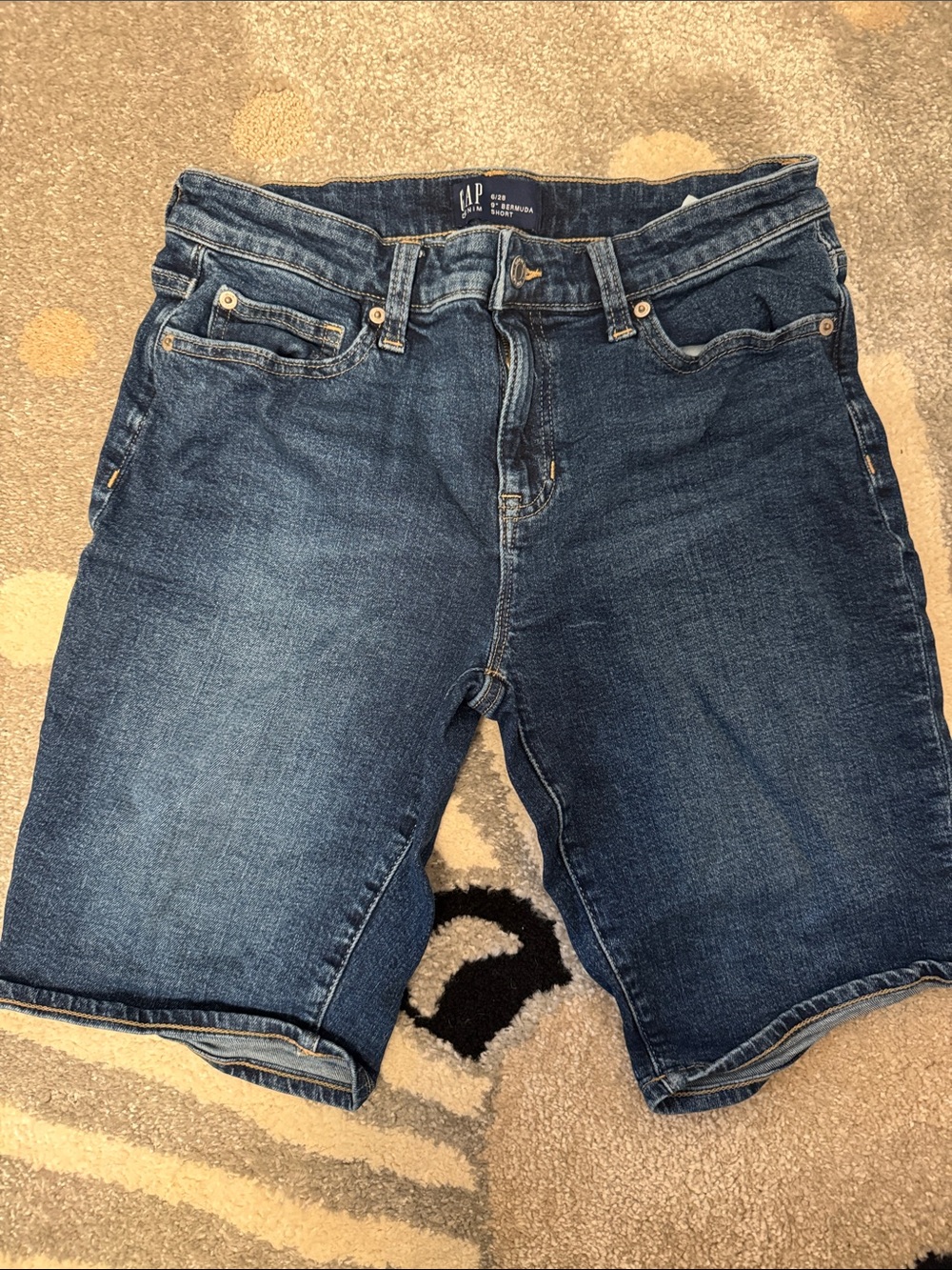 GAP Women's Medium Blue Denim Bermuda Shorts